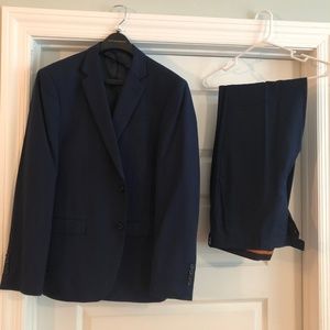 Egara Orange Slim Fit Navy Suit